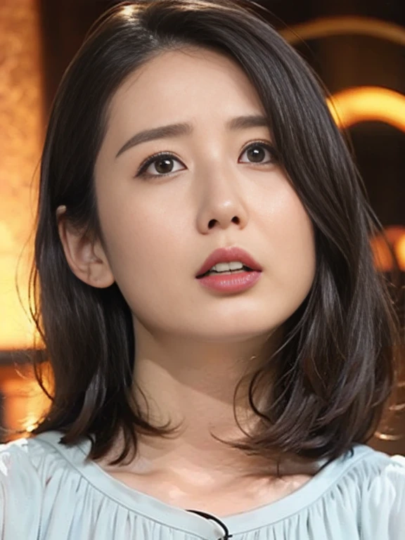 masterpiece,  best quality ,  movie stills ,  Japanese, female 1 person, Sexy Housewife, Small face, Cloud Girl,  in the sky, close,  bright ,  happy ,  Warm Soft Lights , (sunset:0.7), Open your arms and look up at the sky, Yuki, morikawa, 1
