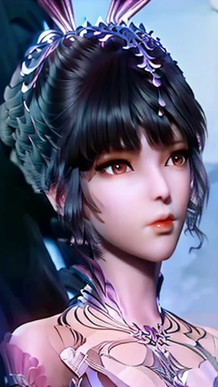 Close-up of a woman in a silver blue dress, Cheng Weipan Art Station, Xiuxian Technology Sense, detailed fantasy art, Stunning character art, Epic and beautiful character art, beautiful armor, Extremely detailed artistic sprouts, Detailed digital animation art, Art site Pixiv on Artgerm, Armor girl, Exquisite and intricate headdresses and jewelry