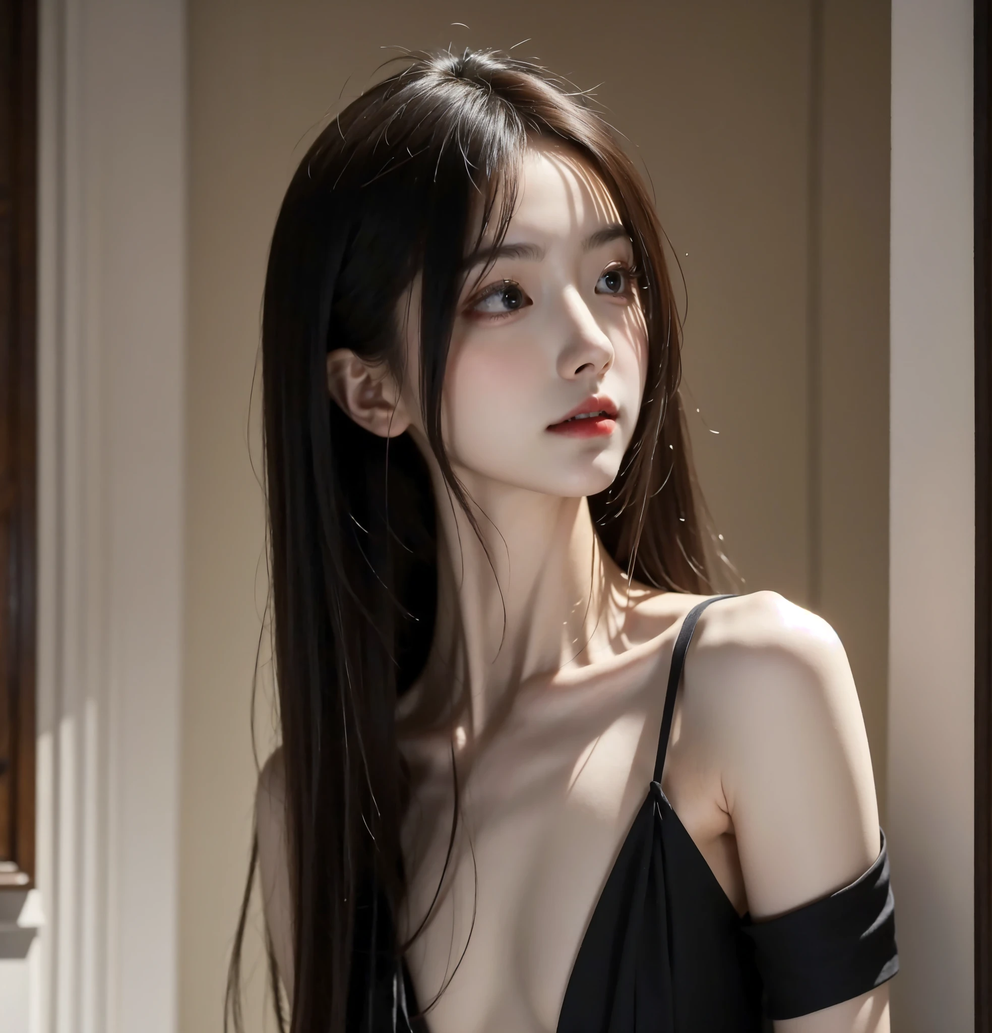 Thin arms,Narrow shoulders,公式art,  Unity 8k Wallpaper,  super detailed, beautiful, beautiful, masterpiece,  best quality, Darkness,  vibe, mystery, Romanticism, Creepy, literature, art, fashion,  victorian , race