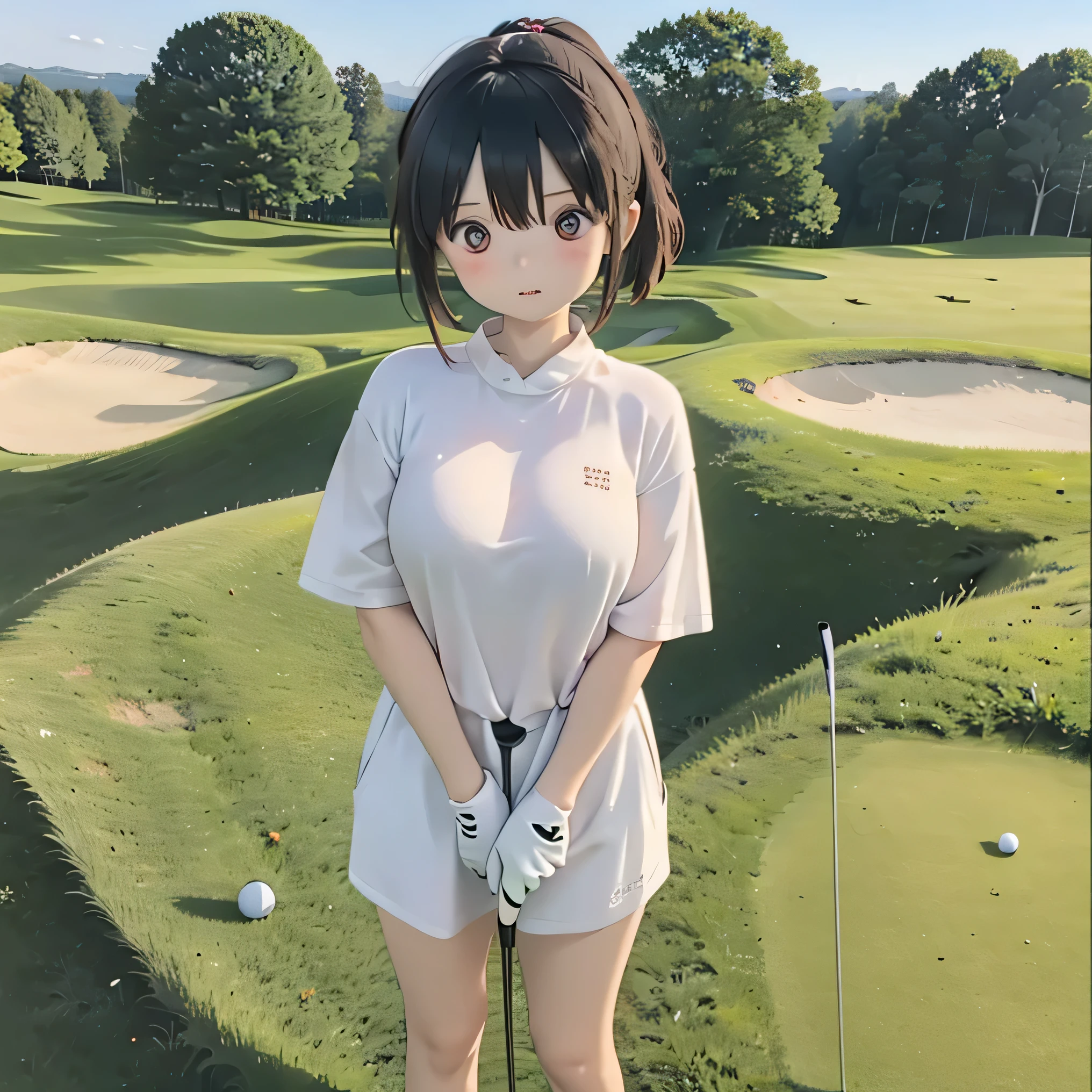 Shiba Inu Girl Countryside Scenery(((
Play Golf)))       girl,Golf clubs