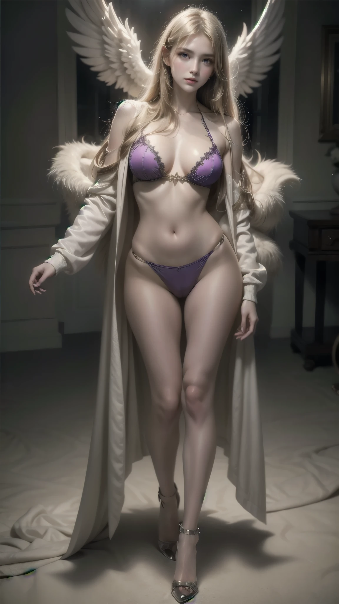  arafa with long blond hair and red highlights,  sitting on a bed , Beautiful and attractive anime woman ,  anime girl, crystal maiden, anime goddess,  beautiful anime,  beautiful and attractive adolescent anime, extremely detailed germ of art, [[blonde goddess,  beautiful anime woman, style germ of art, ross tran 8k, like germ of art, germ of art.  Anime illustration , 
(Chapped lips:1.4), (:1.2), shortening, black cuts, (eye contact),  high contrast, ultra  high resolution,  high resolution, detailed, Clean face,  (  face :1.5), (big purple eyes:1.2), (ultra detailed eyes:1.4), ( High-resolution eyes :1.1), (ultra detailed skin texture:1.4),
Persephone, , ( full body :1.8), ( upper body:0.3), (hyper realistic:1.4), (realistic:1.3), (best quality real texture skin), olhos detaileds, detailed face, Persephone, (sfw:1.5), Detailed eyes, detailed face, PERSEPHONE, ((high resolution)), ((pale skin)), ((very pale skin)), Taylor Swift, in the style of Anthony van Dyck