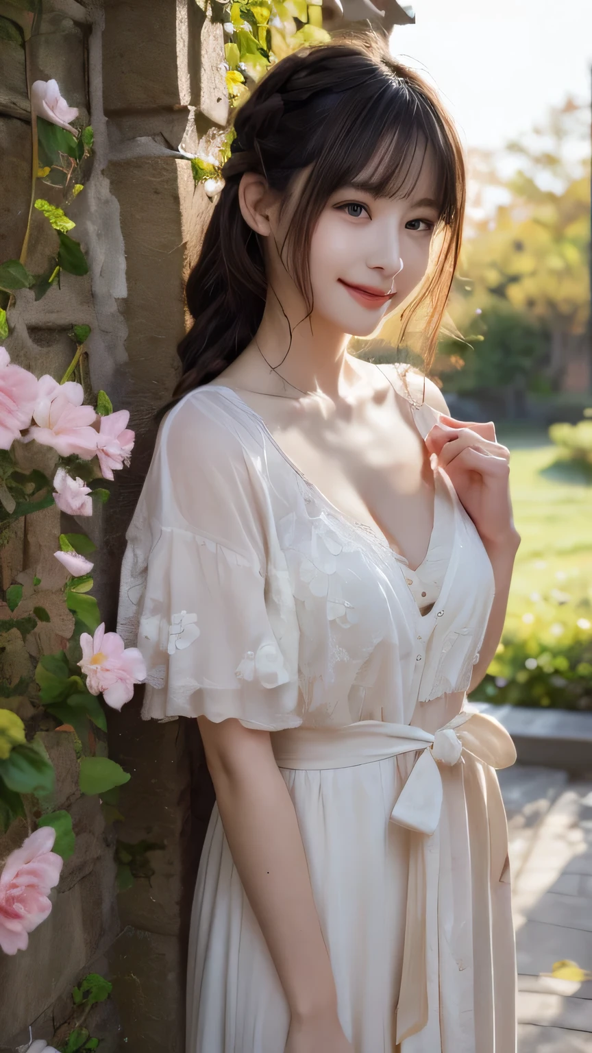 (masterpiece, Highest quality:1.2), One Girl, 14 years old, cute, alone、Blue Eyes、Small breasts、Large size clothing、