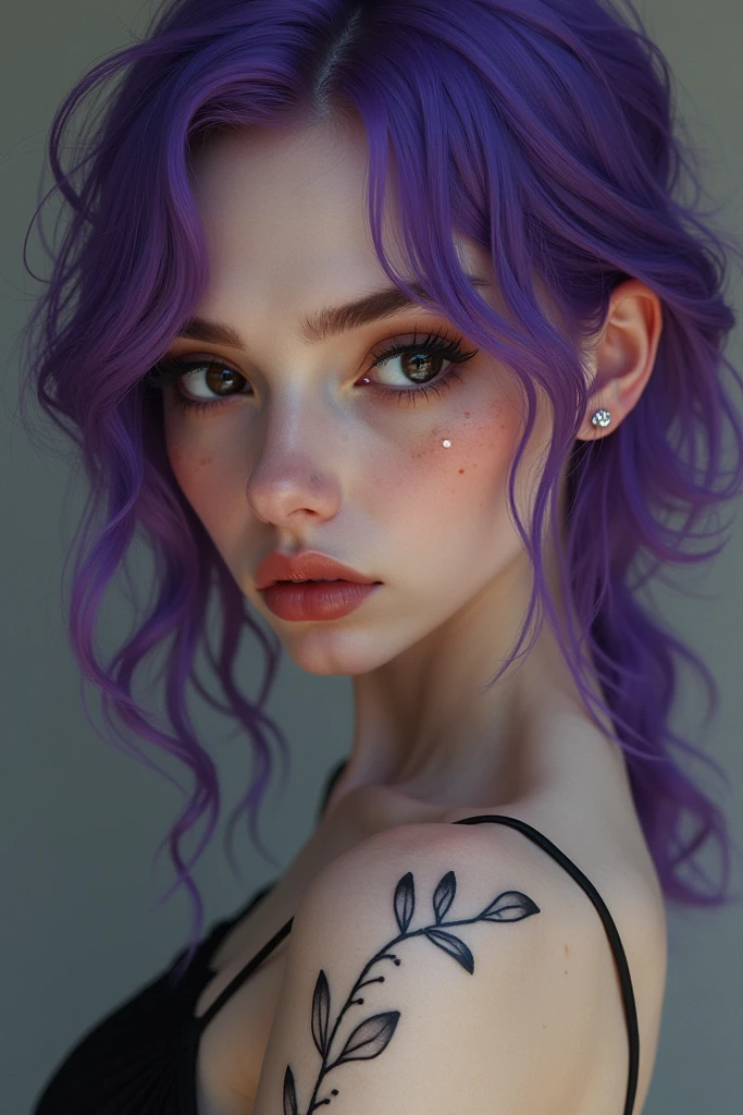 (((closeup, face, focus, blur background, detailed eyes))), (purple eyes:1.4),
sunset lighting, freckles, slight smile, clouds, (purple hair:1.3), tattoos
masterpiece, extreme details, detailed, focus, masterpiece, realistic, photorealistic, 4k, 8k, 16k, highres, shiny, shiny hair, shiny skin, shiny clothes