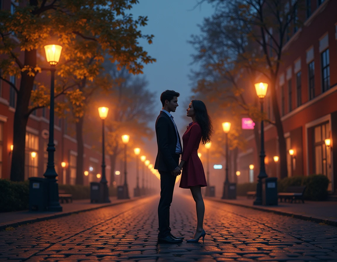 null, performer, Shine, city, night, Couple, Shine, (heart),