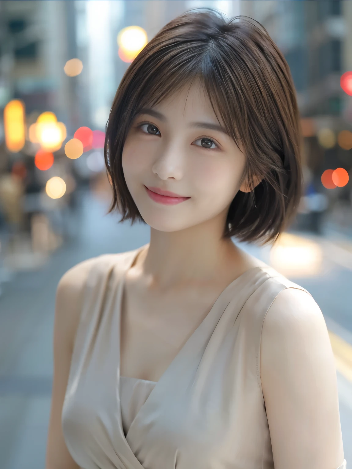 (Hyper Reality: 1.35), (Realistic: 1.4), A beautiful Japanese woman, smile, alone. masterpiece, 最high quality, high quality, alone, Very good, Latin, puberty, Only one girl, Well-trained, muscular, (((Slender figure)), ((slim body)), ((super extra gigantic breasts)), ((最high quality)),((Hello)),((Very delicate and beautiful)),((Very shallow depth of field)), Hmph,((Incredibly shallow depth of field)). family friendly)), (((Very delicate and beautiful)), (((Very shallow depth of field))), Hmph, (((Unbelievably absurd))), (((Black Hair )), (((Shortcuts))), (((Bob Hair))), ((( Camera Eye)))), (((small ))), (((smile))), poor, my + background, Dynamic Angle, Focus on women, {Particles of light}, Detailed background, Soft lighting, (dramatic) , sunset, very beautiful sunset, Live Action, Realistic, (blurred background), ((11 years old)),, (((wind:1.5))), ((Movement)), ((emotion)), ((colorful)), ((Baby Face)), ((Beautiful Teeth)), Wither, sea background, No makeup, full body, high neck, Sleeveless, turtleneck,(((The skin of the side boob is visible))), (((The skin of the under boob is visible))) , Very fair skin,