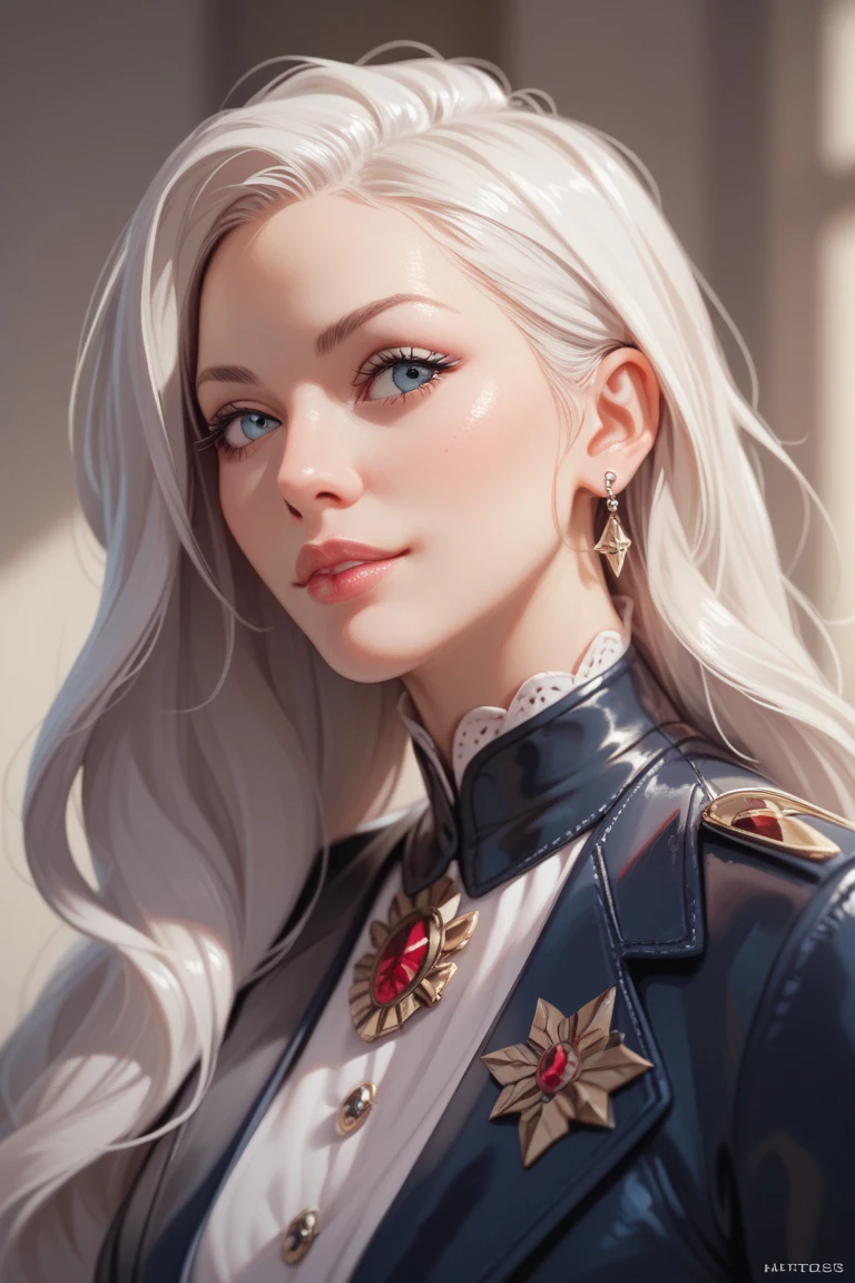 (( ultra detailed ,  masterpiece , absurdres))
 Blackcat spider, 1fille, white hair,  Long Hair, portrait