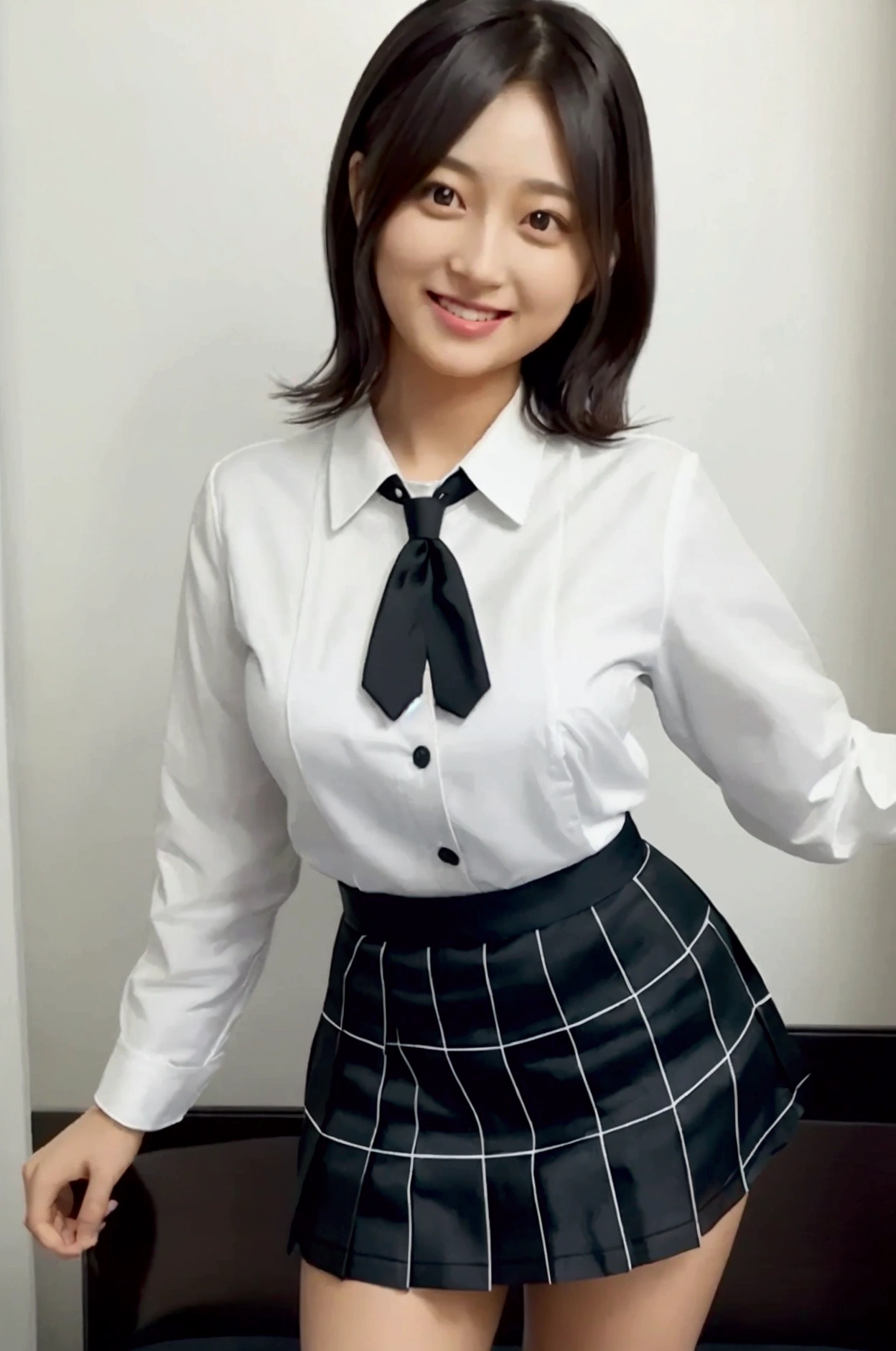 (8K, Raw photo:1.2), (Best Quality:1.2),( masutepiece:1.2), high-definition RAW color photography, professional photograpy,
(Best Quality),
18yo 1girl, Solo, Cinematic Light, (finerly detailed face:1.2), (masutepiece:1.5),
(Best Quality:1.2), Male and female college students in the background, (In the lecture room:1.3), (Black skirt:1.1), (Lolita Fashion:1.4), (zettai ryouiki:1.4), (black thighhighs:1.3), (White panties with ribbon:1.1), side-tie panty, (Crotch line:1.4), all-fours, Ass, Dynamic Pose, (light brown hair:1.2), Seductive smile,