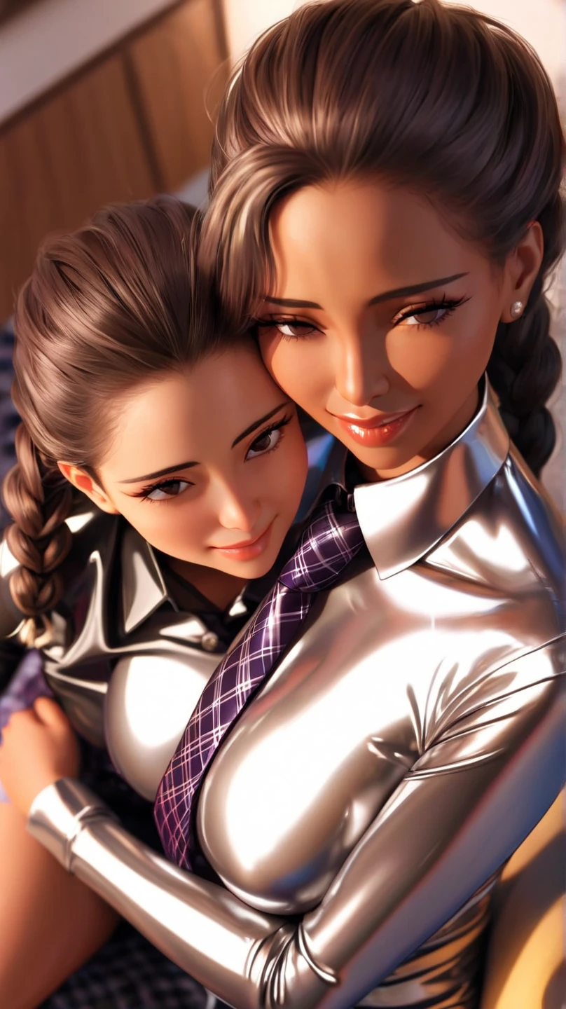 (best quality,ultra-detailed,realistic:1.37),portraits,lesbians,passionate,aggressive,embrace,hug,kiss,erotically,beautiful women,close-up,romantic,lip touching,intense,chair,near a window,rain,outdoor,night time,dark room,warm lighting