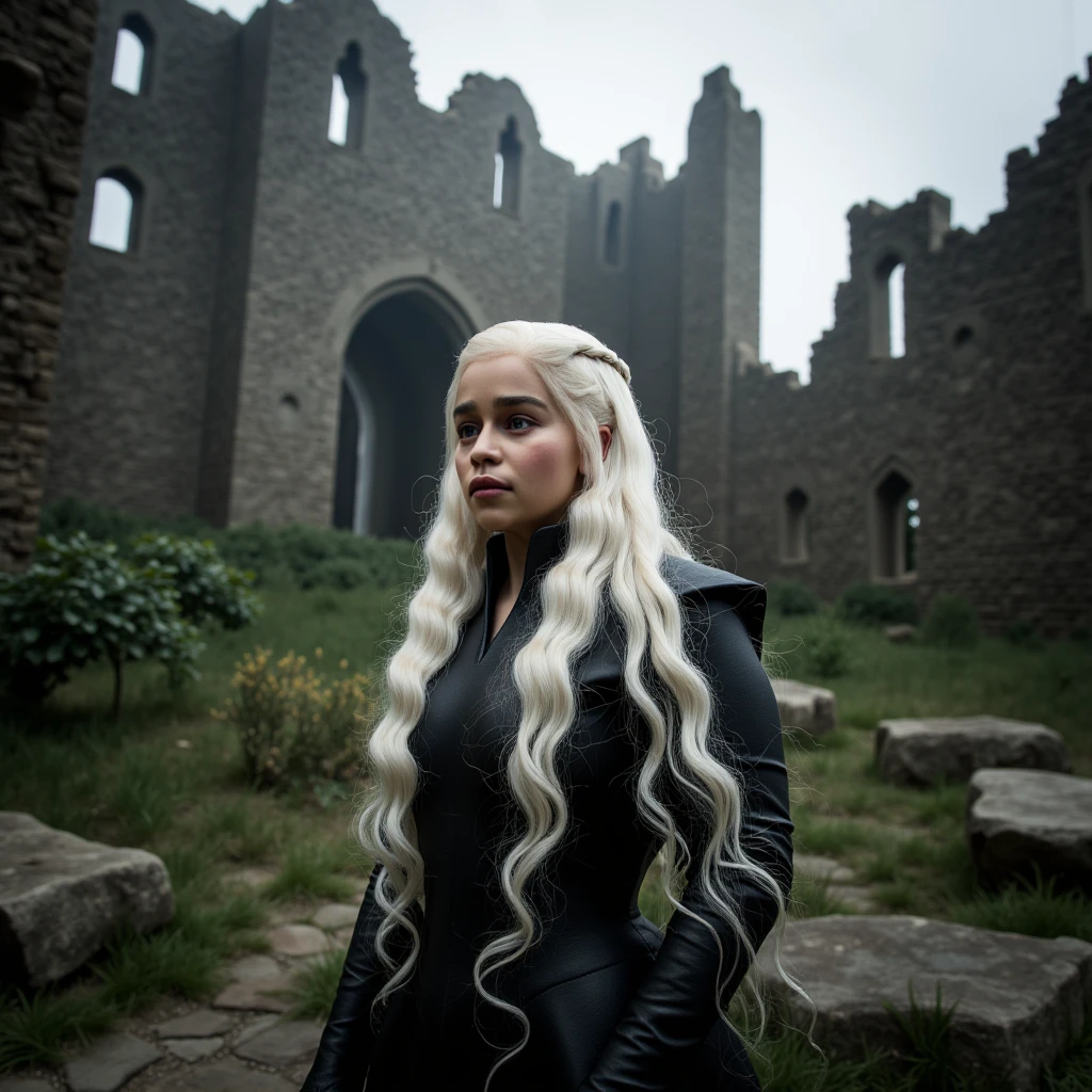 GOTemiliaclarkeQuiron, a woman with white hair, Emilia clarke as Daenerys targaryen in hbo's 'game of thrones',   game of thrones hd wallpaper  at Abandoned Castle