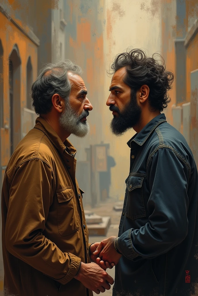 Image of a sad person, and next to him a happy person