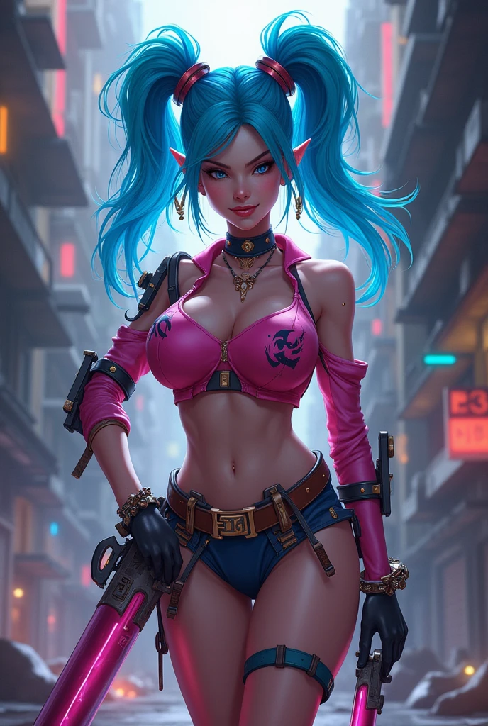 There is futuristic sreet in the middle of it stand beautiful elf female, she have green eyes, long pointy ears with lot of piercing, juicy red lips and daek purple eye shadows, her hair is bloody red , she dressed in lomg sexy dress with fur, She have cybernetic arms with sharp long nails, and tatoos on her body, (ultra high quality sifi fantasy art. cyberpunk fantasy style, masterpiece, ultra highquality character design, 8k quality anime art, top quality wallpaper illustration, detailed ultra high quality acurate face, highquality design and acurate physic