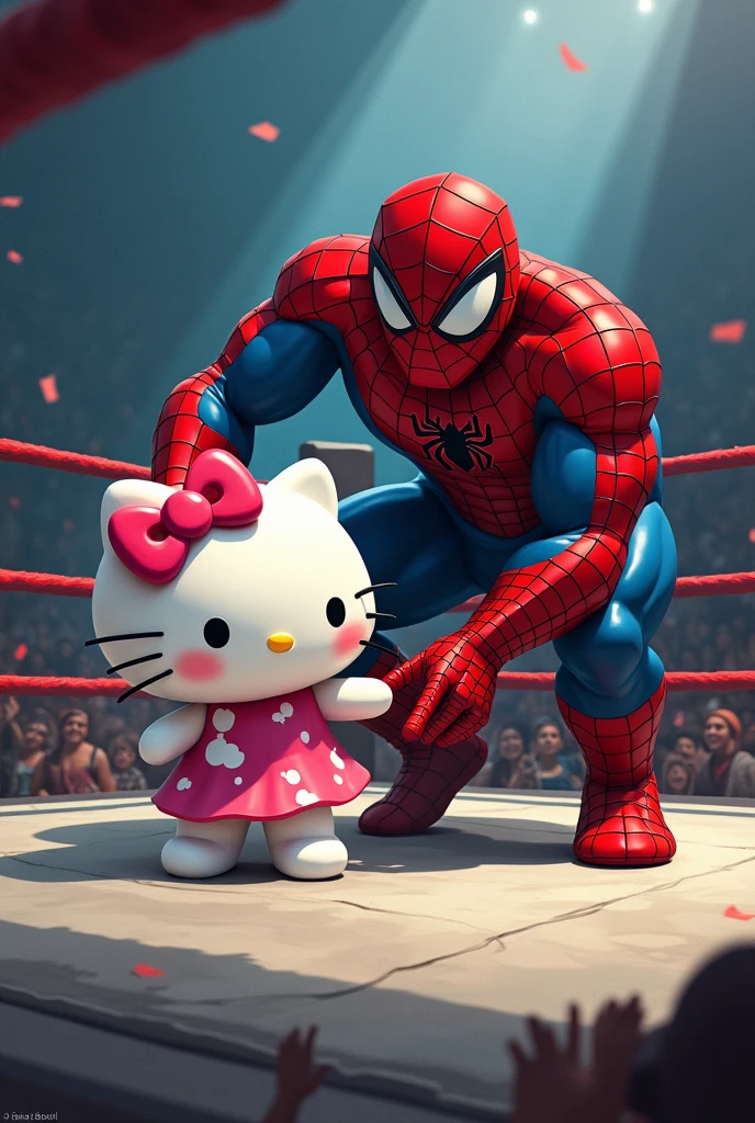 Show hulk putting his green dick inside hello kitty on a grass field