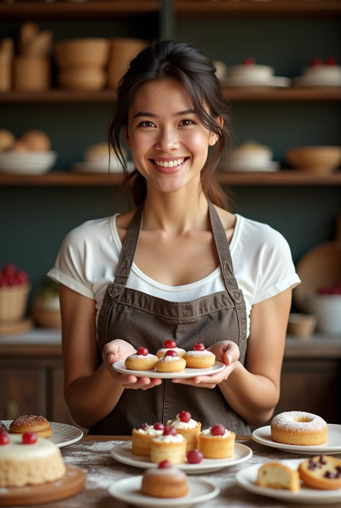 From a 35-year-old female cook with owner and with homemade cakes and cookies