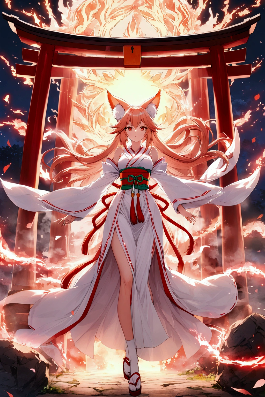 torii Shrine maiden Nine-Tailed Fox