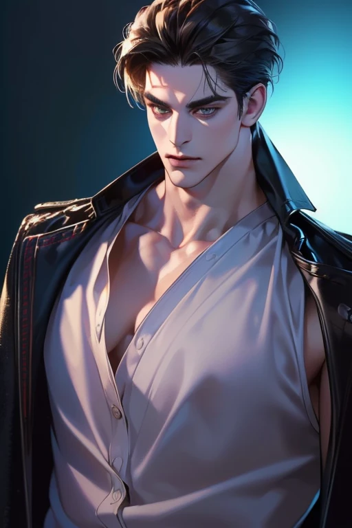 1boy, adult, handsome, perfect face, detailed eyes and face, clean shaved, muscular realistic, capturing a rural atmosphere, dynamic lighting, unreal engine 5, hd picture, satoru gojo, white hair, short hair ,hair between eyes ,blue eyes