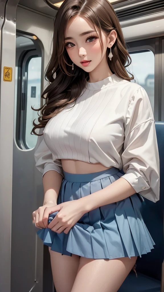 (((Super cute extreme exhibitionist girl on a crowded train)))..((Wearing bow tie and white swooping open shirt（off shoulders））: 1.5.)) 40k, Photography, masutepiece, Best Quality, dark grey background, ((1 Gorgeous bright-haired girl with beautiful eyes, She wears glasses on her beautiful face, )). White skin, （（（Lifting the buttocks、hi-school girl）））、（Look at the window）、（（（Keep your butt facing this direction）））、（（（Put your hands on the window）））、((Beautiful breasts :1.1)),  0p、 realisitic、Photorealsitic:1.37)、）、(Kpop Idol)、(Pink blush)、 (Slim legs)、look at）、（（（Keep your butt facing this direction）））、（（（Put your hands on the window）））((Beautiful breasts :1.1)), 0p、 realisitic、Photorealsitic:1.37)、）、(Kpop Idol)、(Pink blush)、 (Slim legs)、erotick、G））(off shoulders）(((skirt by the, No panties))),Tration: 1.1), (Best Shadow: 1.1), tongue、Vaginal orchids、Runny Vaginal Discharge、Blowing tide、Very beautiful breasts、 (Slim legs)、（posterior view）（（Skirt up at the back））（（stick out buttocks））erotick、nffsw、Highly detailed ambient occlusion、Natural and harmonious composition、fine-art photography、 Exposed crotch, exposed lower abdomen, Best Quality, masutepiece, Ultra high definition, (Photorealistic:1.4), Raw photo, (perfect body type), (slim:1.3), Slim abdomen, Perfect slim figure, Dynamics, (((Full-figured :0.9))), Unobtrusive, Cold Light 12000K, Highly detailed facial and skin texture, Detailed eyes, Realistic eyes, Beautiful detailed eyes, (Realistic skin), Attractive, 超A high resolution, A hyper-realistic, Highly detailed, (yawning), (((exhibitionism))), ((she is soaking wet)).Lower body slender