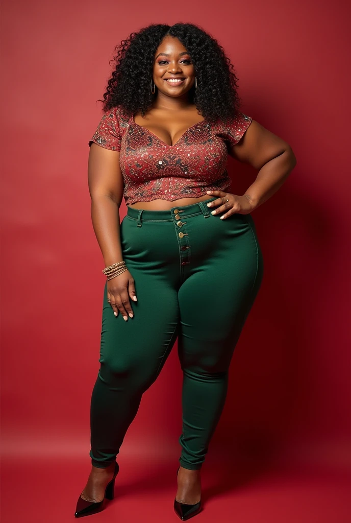 20 years old girl , dark skin, curvy plus size body, thick fleshy thighs, busty, bigger waist and hips, full body shot, full body view, afro hair, vintage, metro railway, mini tight skirt, flowing skirt, colorful ,teal color scheme, masterpieces , illustrated,