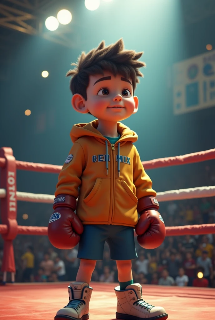 Man boxing against depression, disney pixar style