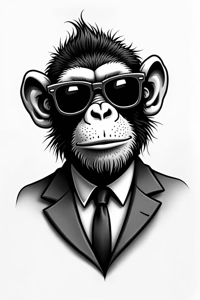gorilla-like , sweet,very cute,art by Sophie Roach , art by Jon Klassen , art by Michael Cho , art by Sophie Roach、sunglasses,campimg,smoking,city