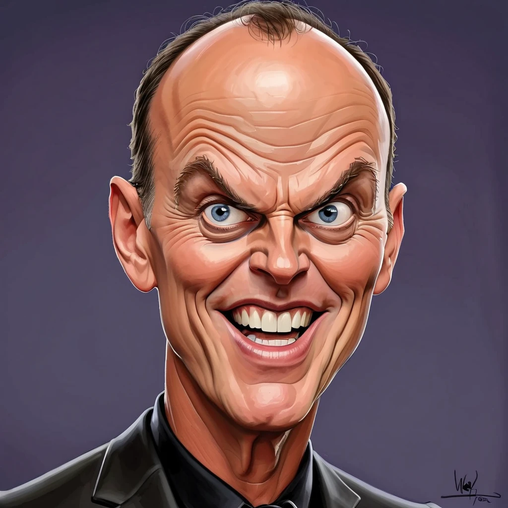 Super funny caricature of Batman, Michael Keaton