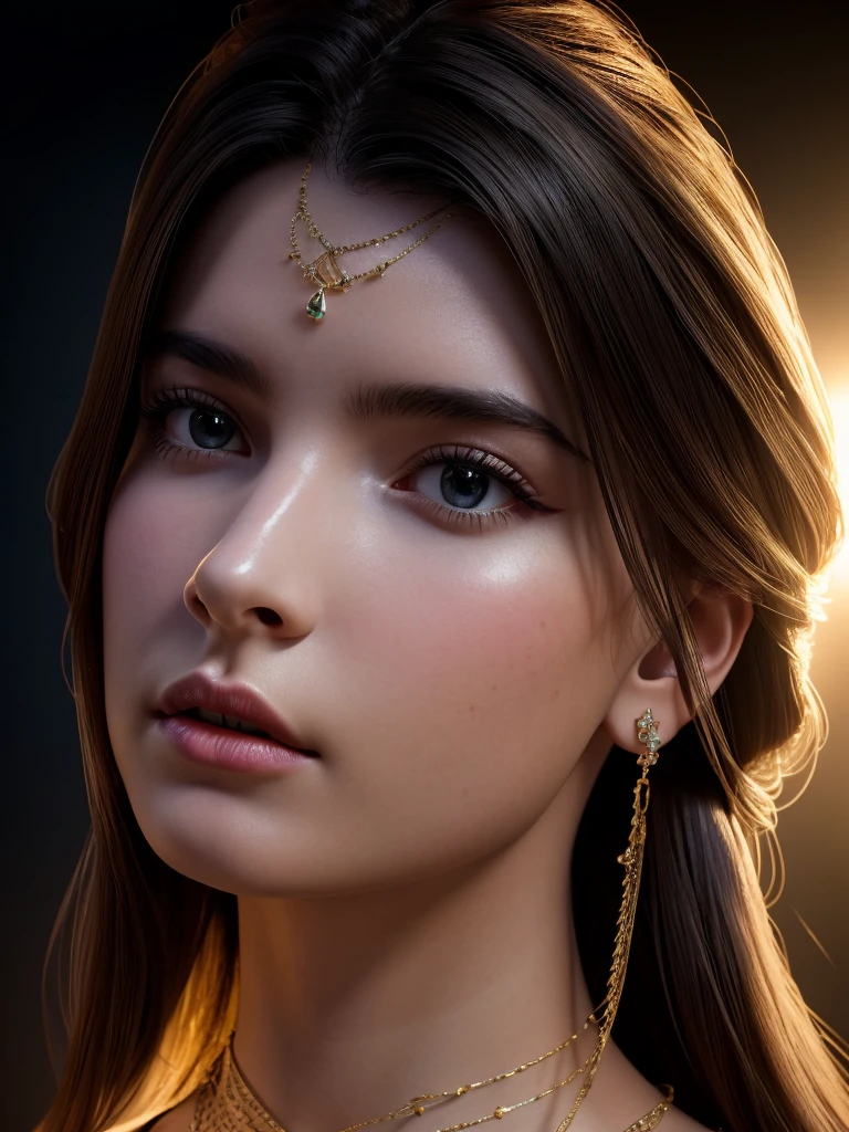 best quality, masterpiece, highres, 1girl, hair ornament, necklace, jewelry, Beautiful face, tyndall effect, photorealistic, dark studio, rim lighting, two tone lighting, (high detailed skin:1.2), 8k uhd, dslr, soft lighting, high quality, volumetric lighting, candid, Photograph, high resolution, whole bidy capture,