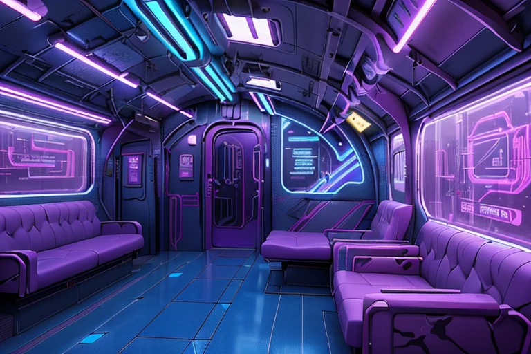 Cyberpunk style train image, Blue and purple neon signage，Abstract graffiti on the train, in jungle，trains,(1 girl:1.4), luring,(8K, Award-winning, Best quality, A high resolution, high detal, Anatomically correct, ctextured skin, 1 girl:1.3),(trains:1.3)Fly with high technology