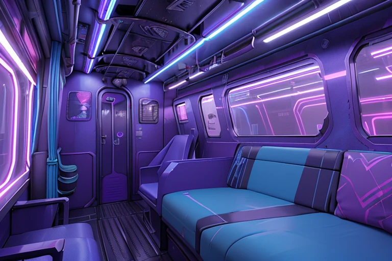 Cyberpunk style train image, Blue and purple neon signage，Abstract graffiti on the train, in jungle，trains,(1 girl:1.4), luring,(8K, Award-winning, Best quality, A high resolution, high detal, Anatomically correct, ctextured skin, 1 girl:1.3),(trains:1.3)Fly with high technology