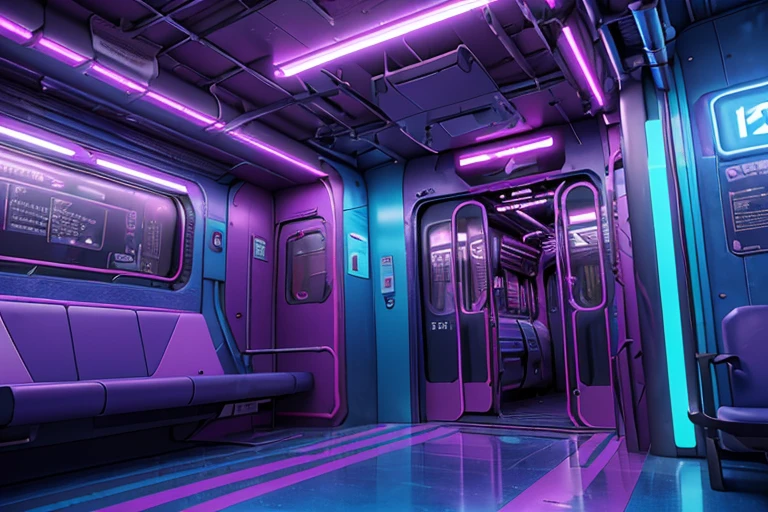 Cyberpunk style train image, Blue and purple neon signage，Abstract graffiti on the train, in jungle，trains,(1 girl:1.4), luring,(8K, Award-winning, Best quality, A high resolution, high detal, Anatomically correct, ctextured skin, 1 girl:1.3),(trains:1.3)Fly with high technology