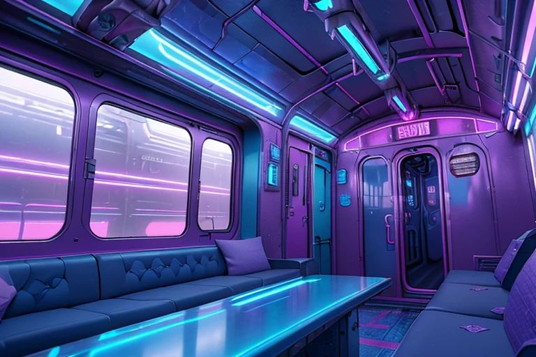 Cyberpunk style train image, Blue and purple neon signage，Abstract graffiti on the train, in jungle，trains,(1 girl:1.4), luring,(8K, Award-winning, Best quality, A high resolution, high detal, Anatomically correct, ctextured skin, 1 girl:1.3),(trains:1.3)Fly with high technology