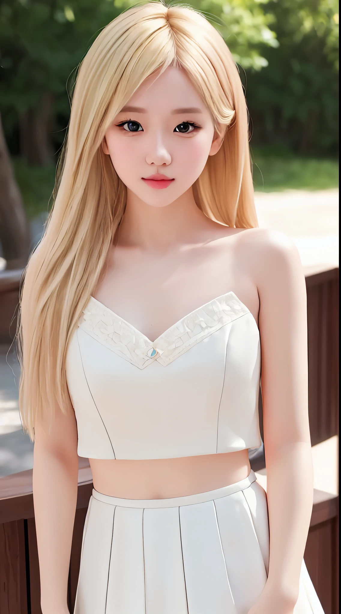 best quality, masterpiece, 1girl, Beautiful face, (blonde hair), (photo realistic:1.3), rim lighting, (high detailed skin:1.2), 8k uhd, dslr, high quality, high resolution, 4k, 8k, Bokeh,  absurdres, best ratio four finger and one thumb, (realistic:1.3), ulzzang, cute kawaii 1girl,