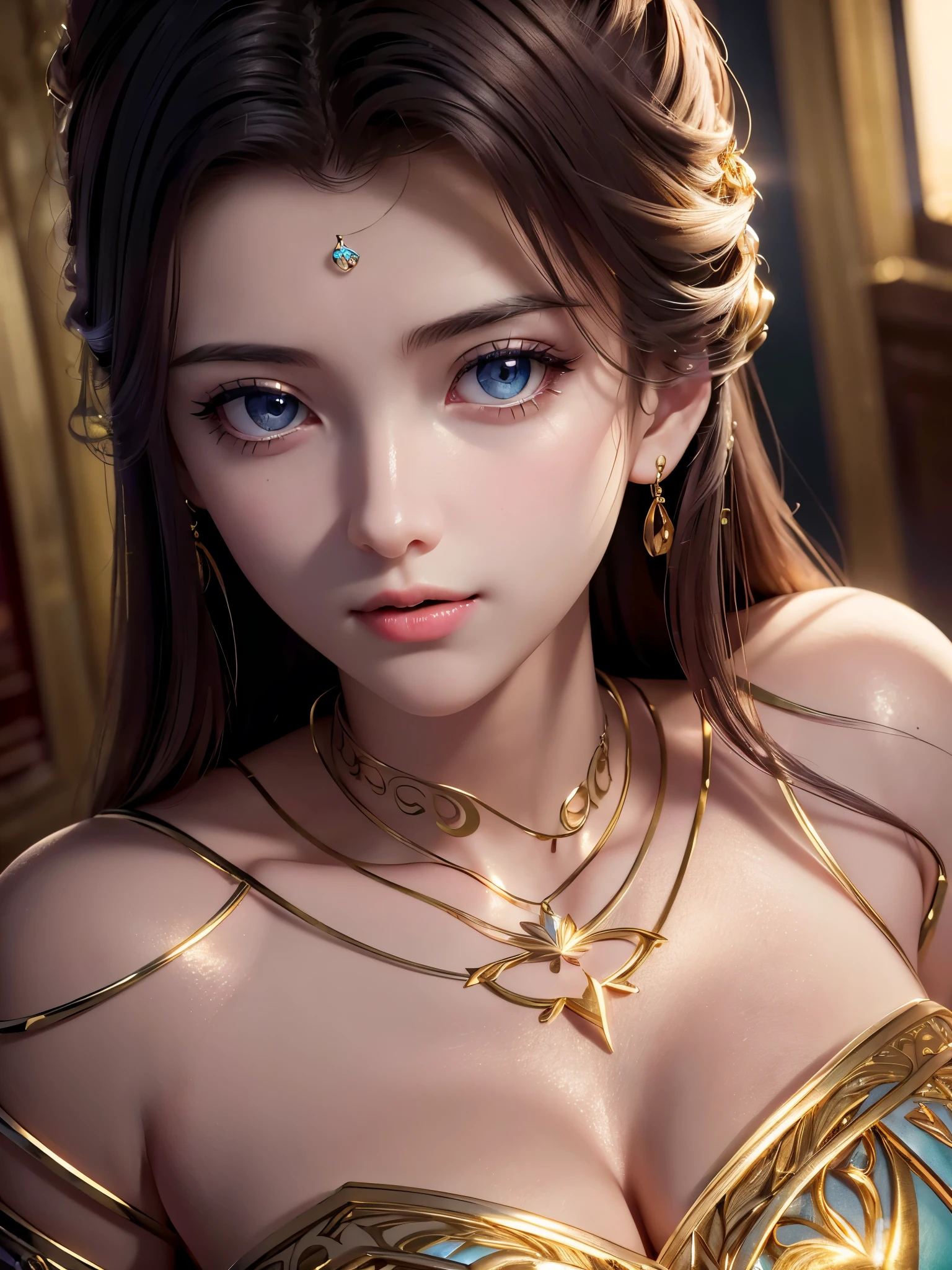 best quality, masterpiece, highres, 1girl, hair ornament, necklace, jewelry, Beautiful face, tyndall effect, photorealistic, dark studio, rim lighting, two tone lighting, (high detailed skin:1.2), 8k uhd, dslr, soft lighting, high quality, volumetric lighting, candid, Photograph, high resolution, whole bidy capture,