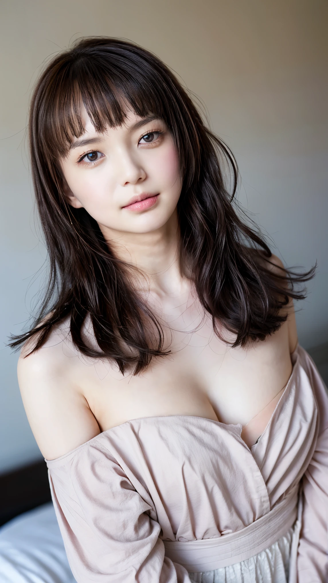 ((  Japanese, Petite women, Voluptuous women,   no makeup, In the bedroom)), (    full body portrait   ,   beautiful black hair  ,   short bob hair,   with very big breasts  ,  Completely naked ,   protruding nipples,   Thick pubic hair  ),  pale skin, Thin lips,   skinny, Body Type,   delicate and sexy collarbone  ,   best quality,   RAW photos , Realistic, face,   is very beautiful , cute,    the depth of the written border ,  It's high definition  , 超   Details,    Details, Very    Details, extremely    Details eye and face,   sharp pupils,  Sharp Focus ,   Film Lighting  