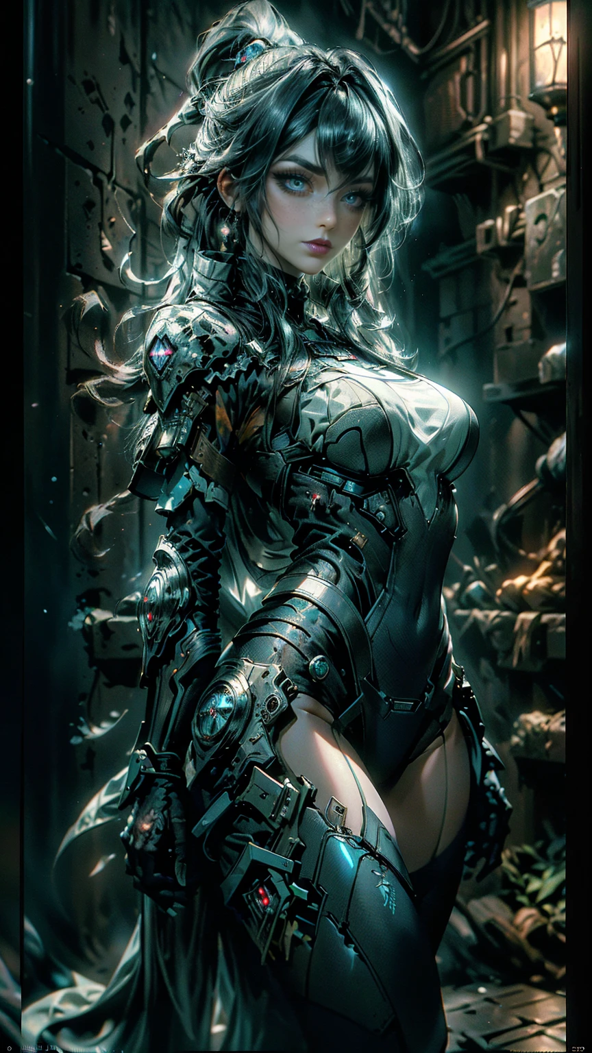 1 girl, sexy astronaut, shiny latex transparent suit, cameltoe, whith space helmet, ((seminude big boobs)), beautiful detalied nipples, (perfect ass) ((realistic hot proportions)), cute detalied face, big aqua blue eyes, shinny platinum blonde hair, ((shiny skin)), whith one laser gun, high lighting, high full color, on a dark spaceship tunel, tentacles menace,in a cavern of the planet terror, ((best quality)), ((masterpiece)), (high-resolution:1.2), ((best quality)), ((masterpiece)), (high-resolution:1.2)
