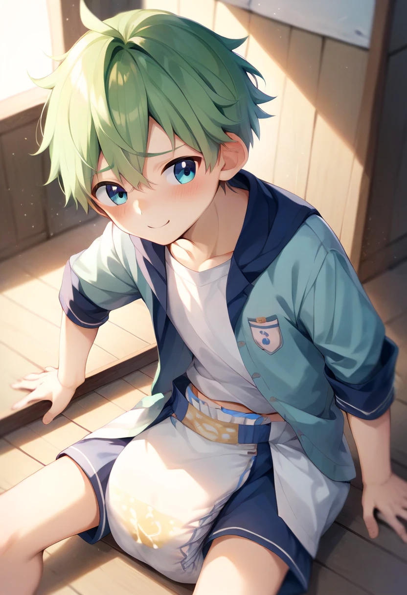 juvenile( boys)、( s)、()Is wearing a diaper full of pee、 wandering around the room 、 looking for someone to change his own diapers 、 cute like a baby 、本当に可愛い boys、( )( diapers with cute pictures )