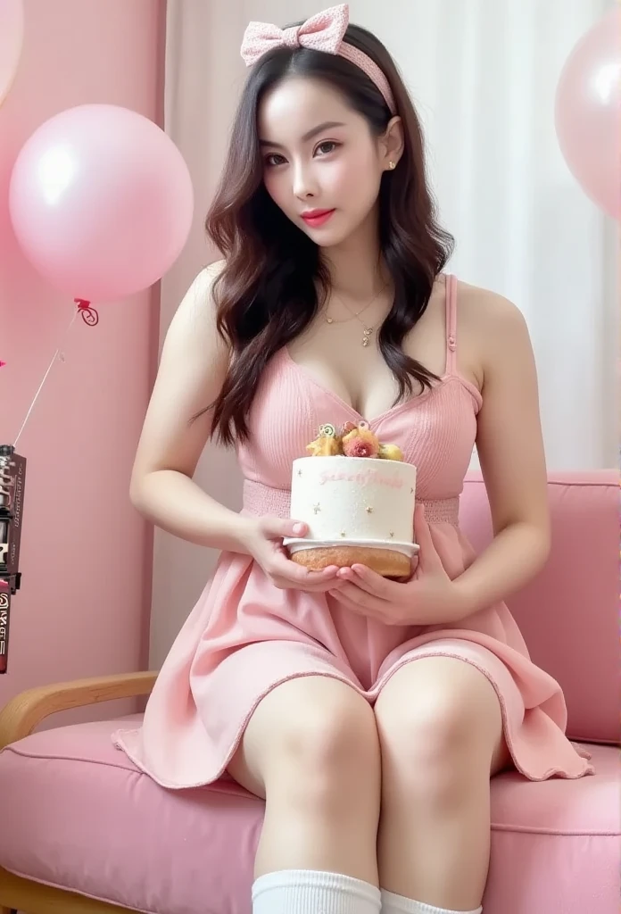 (Masterpiece, best quality)
(detailed light), (an extremely delicate and beautiful), volume light, best shadow, flash, Depth of field, dynamic angle, Oily skin
upper body, 1 Girl on her birthday, extremely detailed big birthday cake, eyes on camera, looking at viewer
Colorful Lolita dresses, lots of pretty ruffles, red bows, headbands,
Make a wish
Beautiful elegant room, lots of streamers, balloon
BREAK
Happy Birthday Song:
Happy birthday to you
Happy birthday to you
Happy birthday, happy birthday
Happy birthday to you, birthday on Christmas