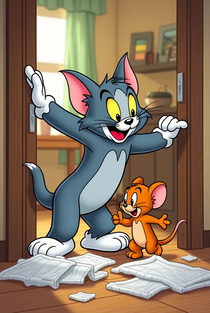 Tom from Tom and Jerry, Cheeked up, Big butt,