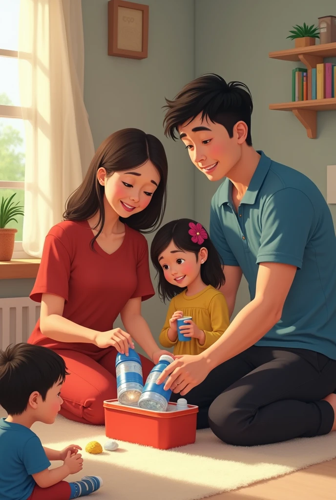 there is a baby sitting on a couch with a woman in the background, jinyiwei, 2 years old, zmonzheng, li zixin, cooking, yanjun chengt, good morning, little kid, 30 years old woman, 3 0 years old woman, with a kid, 2 9 years old, jia, 2 8 years old