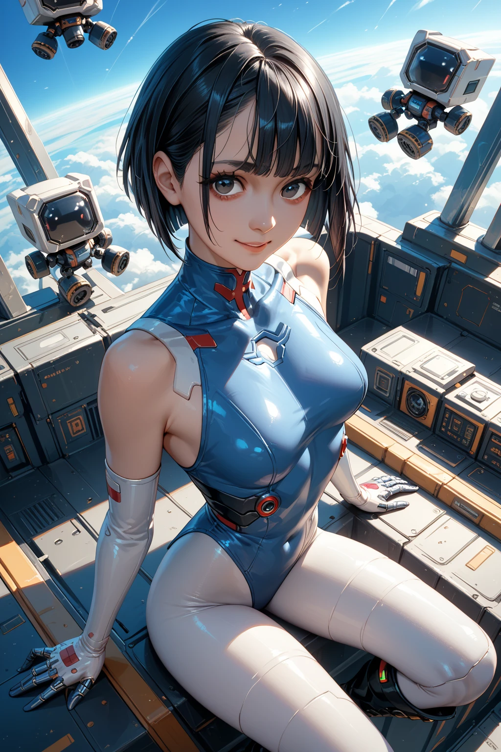 An ultra-detailed full-body illustration, style of 1980s Japanese comics, 8k resolutions, looking into camera, cum, sidefetallio. 1girl, solo, Sharp Focus, slender leg, Characterize by alluring, The character is Wee BNK48, Perfect Figure with pale skin and a slender physique, small breasts. she soaking wet, Her body is covered in thick sticky cum. She is Punching an opponent in the boxing ring. A metal dog collar with a large gold leash around her neck, wearing mesh crop-top with no bra, white sheer t-back bikini with no pant, that accentuates her pubic hair, black open-finger boxing gloves, and sneakers, bra comes off, nipples, highlight breast, wet clothes, wet body. The scene is vibrant with retro colors and dynamic lines, capturing the intensity of her workout while blending a sporty, fashionable, and retro aesthetic. extremely detailed face, perfect lighting, extremely detailed CG, (perfect hands,)