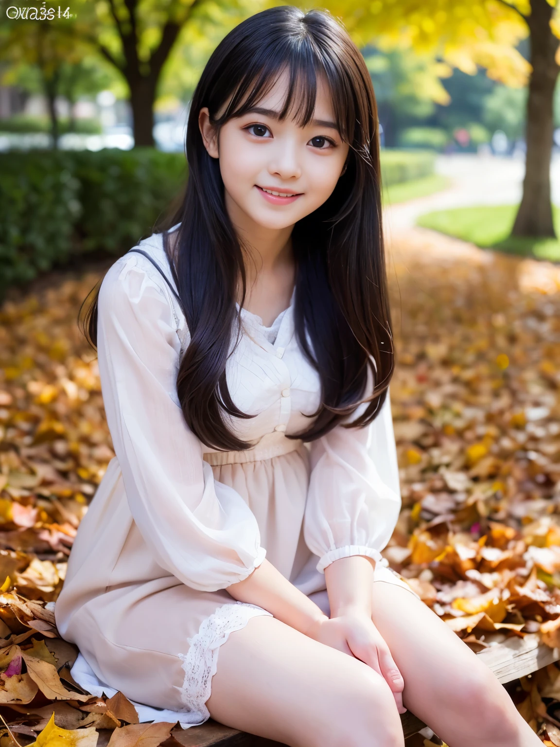 Best quality, masterpiece, ultra high res, (photorealistic:1.4), smile, a girl (((lovely))), ((Black hair, twin ponytails, sitting on a small stool))