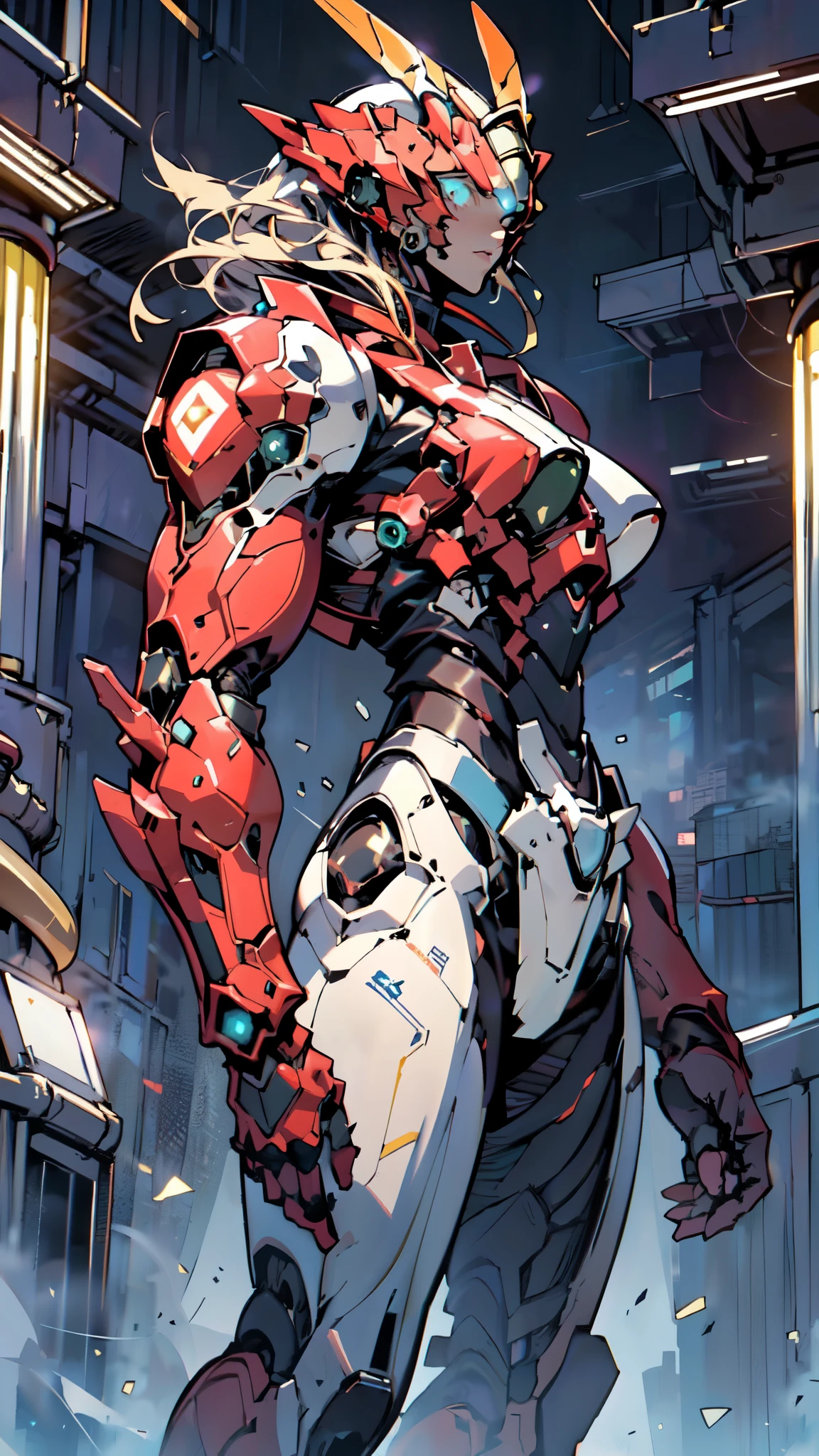 (masterpiece:1.5, best quality:1.5, extremely delicate:1.5), a woman wearing a full-face helmet, high-tech biomimetic armored combat suit, (a composite layered chest armor), the design balances heavy with agility, fully enclosed shoulder guards, matching arm and leg guards, a belt of gemstone, (the color scheme is primarily Purple with Blue and Yellow accents, Organic Biotech, Concept Inspired by queen bee, glowing eyes, armor glows), stand of a futuristic sci-fi city, this character embodies a finely crafted fantasy-style armored hero in anime style, exquisite and mature art style, metallic, high definition, highres, ultra-detailed, ultra-fine painting, professional, perfect body proportions, golden ratio, anatomically correct, symmetrical face, extremely detailed eyes and face, high quality eyes, creativity, RAW photo, UHD, 32k, Natural light, cinematic lighting, (masterpiece-anatomy-perfect:1.2)