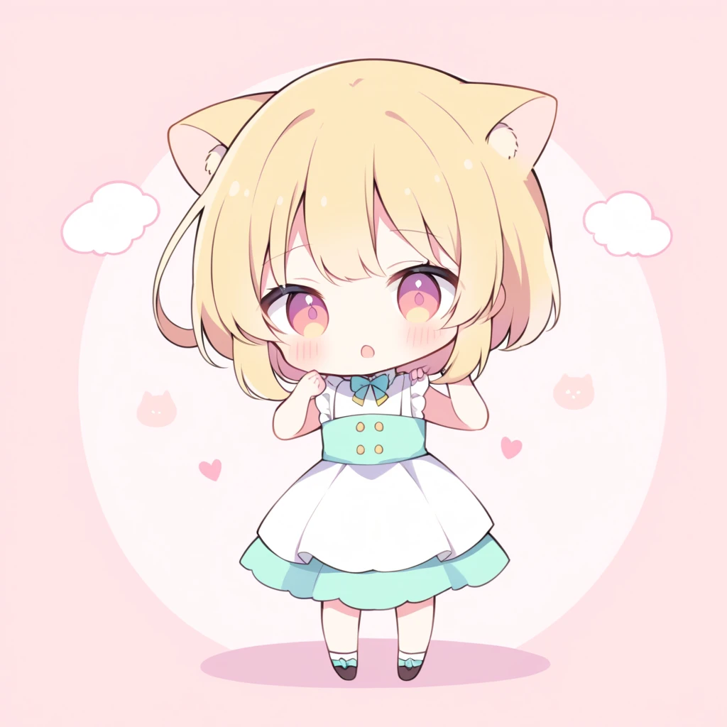 Fluffy, white fur, super cute face, blue elements on fur, beautiful lights and shadows, ambient light, super fine fur, volumetric light, animal focus, shota, pink flesh pad, kawaii, two ears, short hair, big tail, cat
