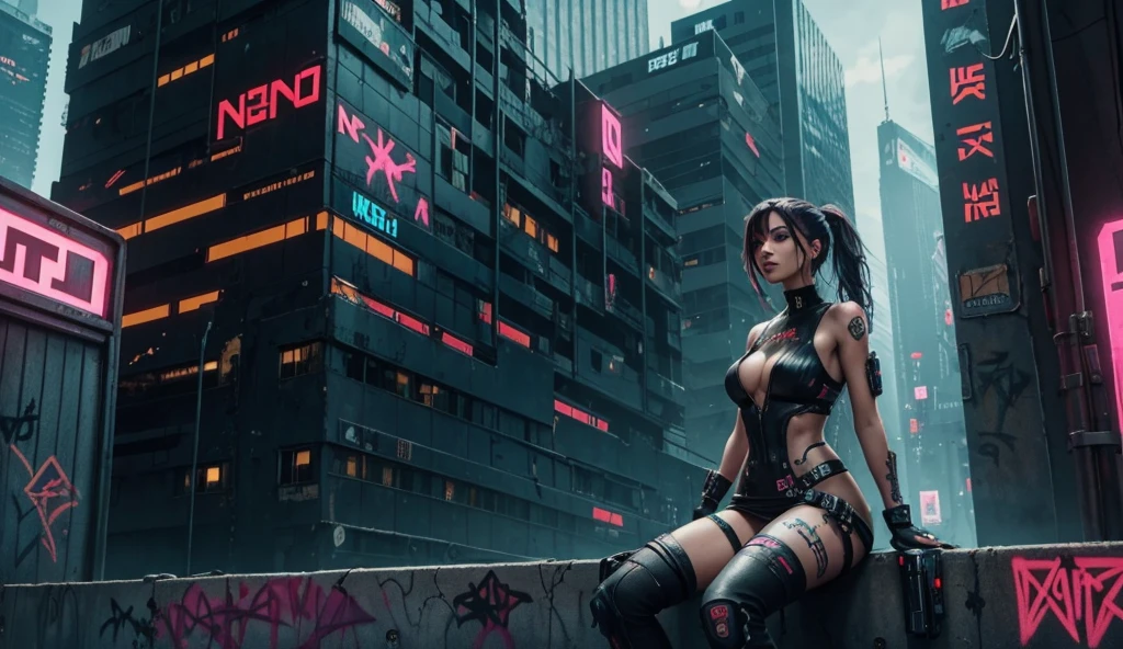 here is a woman sitting on a chair in a sci - fi environment, cyberpunk 2 0 y. o model girl, dreamy cyberpunk girl, cyberpunk beautiful girl, female cyberpunk anime girl, cyberpunk anime girl, cyberpunk anime girl mech, cyberpunk girl, beautiful cyberpunk woman model, digital cyberpunk anime art, digital cyberpunk - anime art, jet black haired cyberpunk girl, cgsociety masterpiece --auto