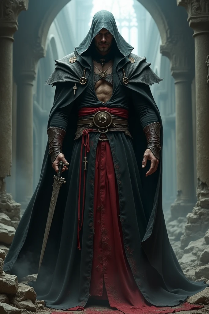 (extremely detailed 8k wallpaper),a medium shot photo of a fearful necromancer, Intricate, High Detail, dramatic