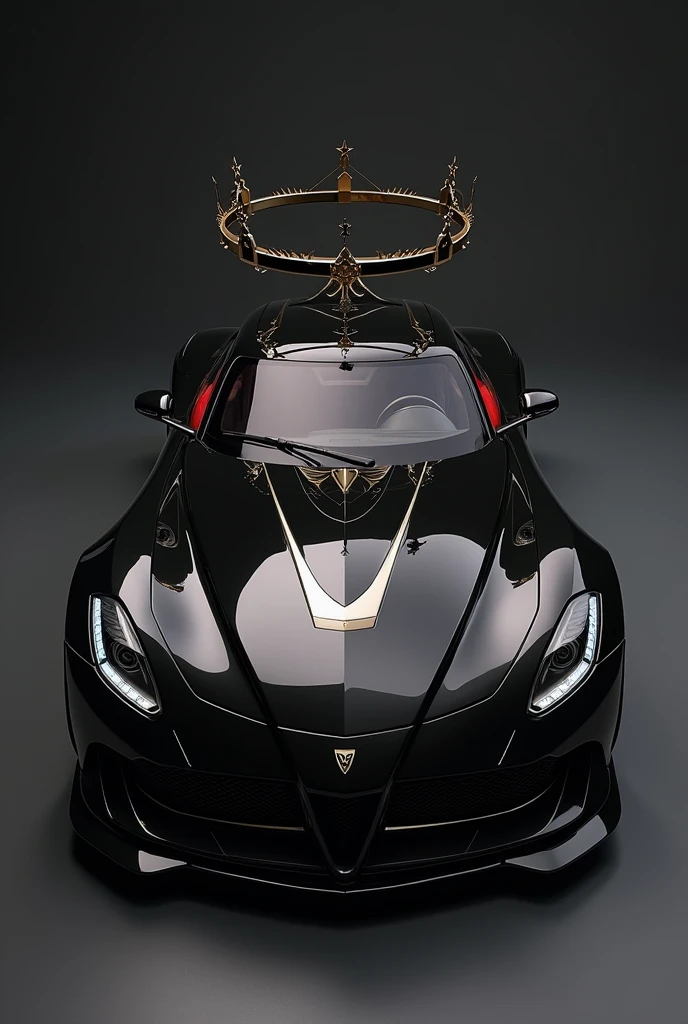 ((  Masterpiece )), (((Luxury cars appearing in FF15  　crown)))、 glossy black paint、