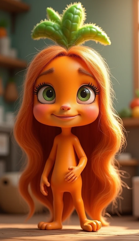  cartoon carrot with face and red hair,  with fluffy orange skin , Celeste&#39;s Madeline, She has long orange-brown hair, Orange head,  Vinny in vinegar sauce , Fuzzy Orange Doll,  anonymous like a sausage ,  Cartoon with E-Jae-gwan in the role  ,  Female Protagonist 👀 :8,  She has long red-orange hair, Velma,  haggis 