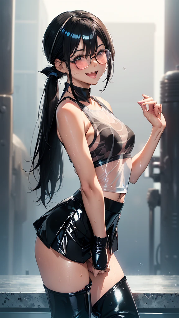 Girl, curves, perfect body, masterpiece, tiny clothes, show skin, micro bikini, NSFW, (medium breast:1.5), (black hair),(twintails:1.4), slutty clothes, slut, street, narrow waist, wide hips, prostitution, waiting for client, (a lot of wind),(wind that moves her hair and clothes:1.8),(bag), vulgar, leaning on the wall,(neon lights), dark night, fog, illuminated skin, glowing skin, torn stockings, 13years old, prostitute makeup, wet skin, wet environment, ((hearts)), erotic, whore, loli, Slender Abs:1.2, Wet Body:1.5, Highly Detailed Face and Skin Texture, Detailed Eyes, Double Eyelids, (((very Long Hair:1.2))),(((hair blowing in the wind:1.5, hair blowing in the wind:1.5)))