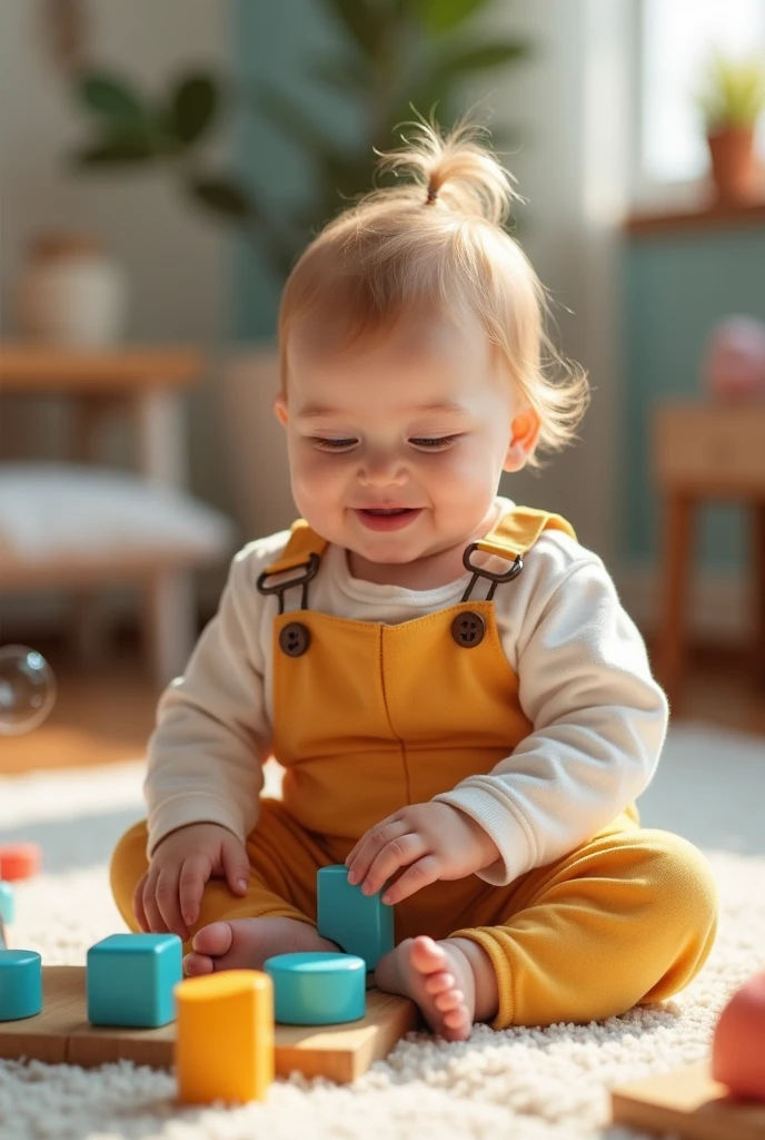 Child playing with cars
