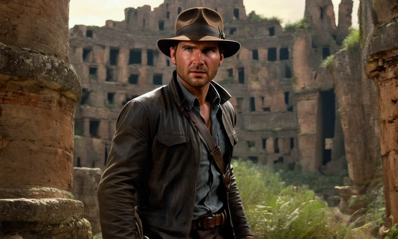 (solo:1.3),1boy,Indiana Jones\(Harrison Ford, movie character, wearing fedora hat, leather whip, black leather jacket, sooty safari shirt, wool pants, British bag, from back\) exploring (mysterious ancient city\(ruin, dark, supernatural phenomena, shining (Unknown OOPARTS:1.4)\):1.4), very realistic portrayal, (dynamic action:1.4), (dynamic angle:1.4),great scene of movie,great advertisement poster of movie,landscape.focus on the ancient ruin. BREAK .quality\(8k,wallpaper of extremely detailed CG unit, high resolution, top-quality, top-quality real texture skin, hyper realistic, increase the resolution, RAW photos, best quality, highly detailed, the wallpaper, golden ratio, high saturation realism, vibrant colors, dramatic lighting, persuasive storytelling, atmospheric scenery, captivating visuals, intricate details, strong emotions, dreamlike world\)