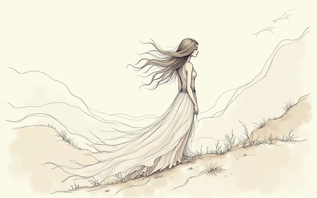 Black and white wind drawn