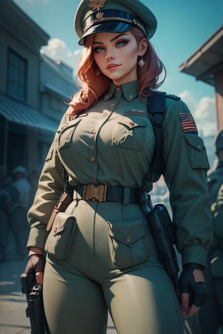 Black widow in soldier's clothes, World War II, holding sniper, scarlett johansson, cinematographic, realistic --auto --s2